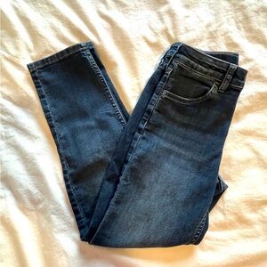 H&M Dark Blue Wash Relaxed Fit, Size 8-9 Girls, Trendy Denim, Minimalist Style